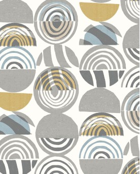 Papier peint géométrique Tribal Happy Gris FD26443