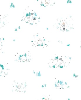 Papier peint intissé enfants Aquarelle Tartine et Chocolat