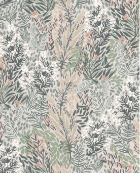 Papier peint vinyle sur intissé floral Vert Jardin d'Eden 2