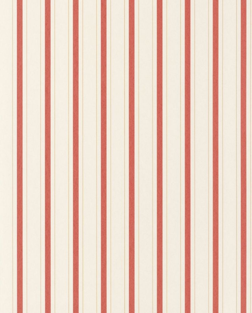 Papier peint intissé rayures Rouge Les Belles Toiles de Jouy 2