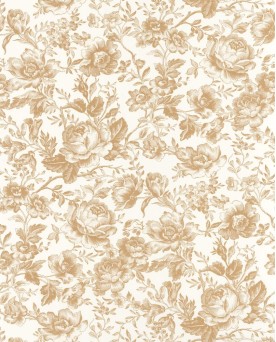 Papier peint intissé floral Camel Les Belles Toiles de Jouy 2