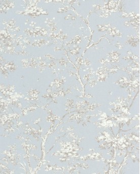 Papier peint intissé Toile de Jouy Bleu Les Belles Toiles de Jouy 2