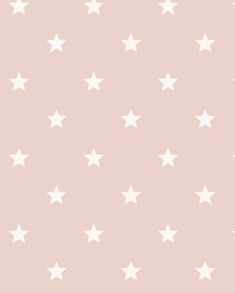Papier peint intissé enfant Rose Ciel Etoilé