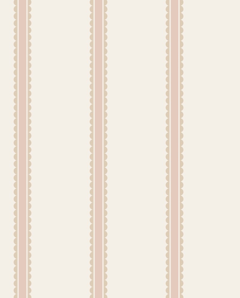 Papier peint intissé enfant Rose Rayures enfants