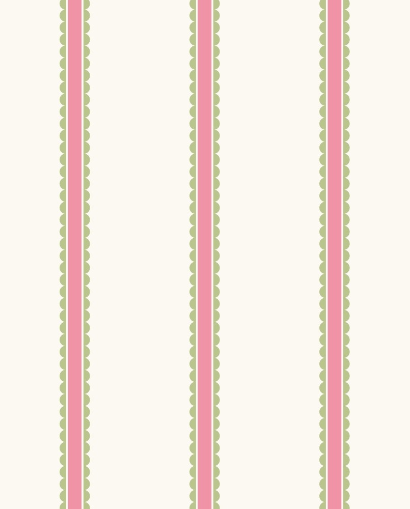 Papier peint intissé enfant Rose Rayures enfants