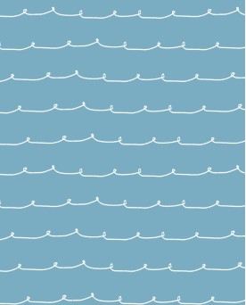 Papier peint intissé enfant Bleu Rayures enfants