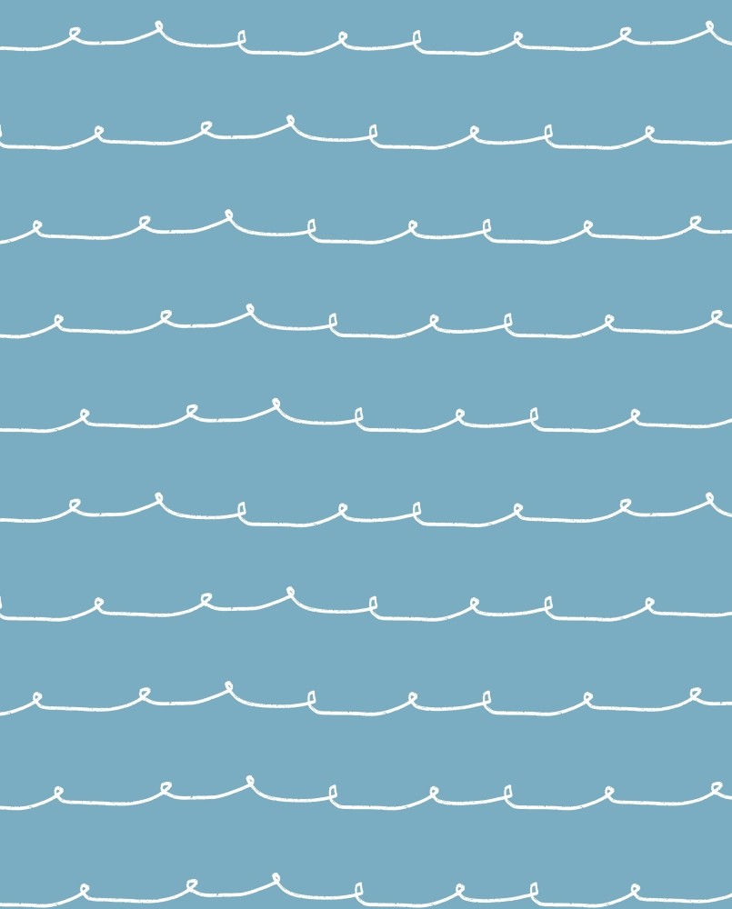 Papier peint intissé enfant Bleu Rayures enfants