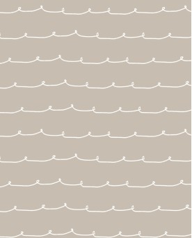Papier peint intissé enfant Beige Rayures enfants
