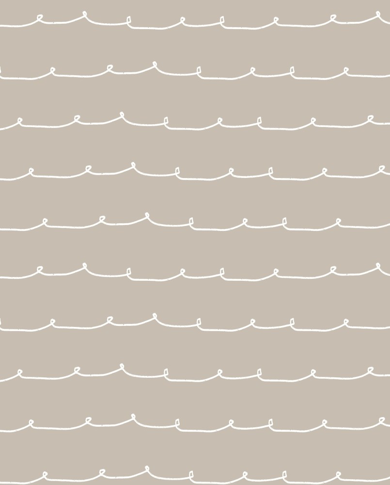 Papier peint intissé enfant Beige Rayures enfants