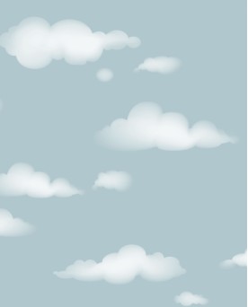 Papier peint intissé enfant Bleu Ciel Etoilé